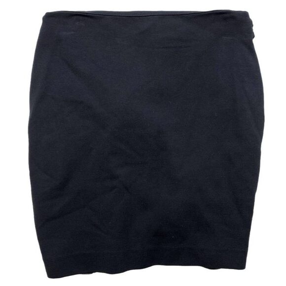 Express Black Mini Skirt Knotted Mesh Side‎ Zip Sz 2 NEW - Picture 3 of 8